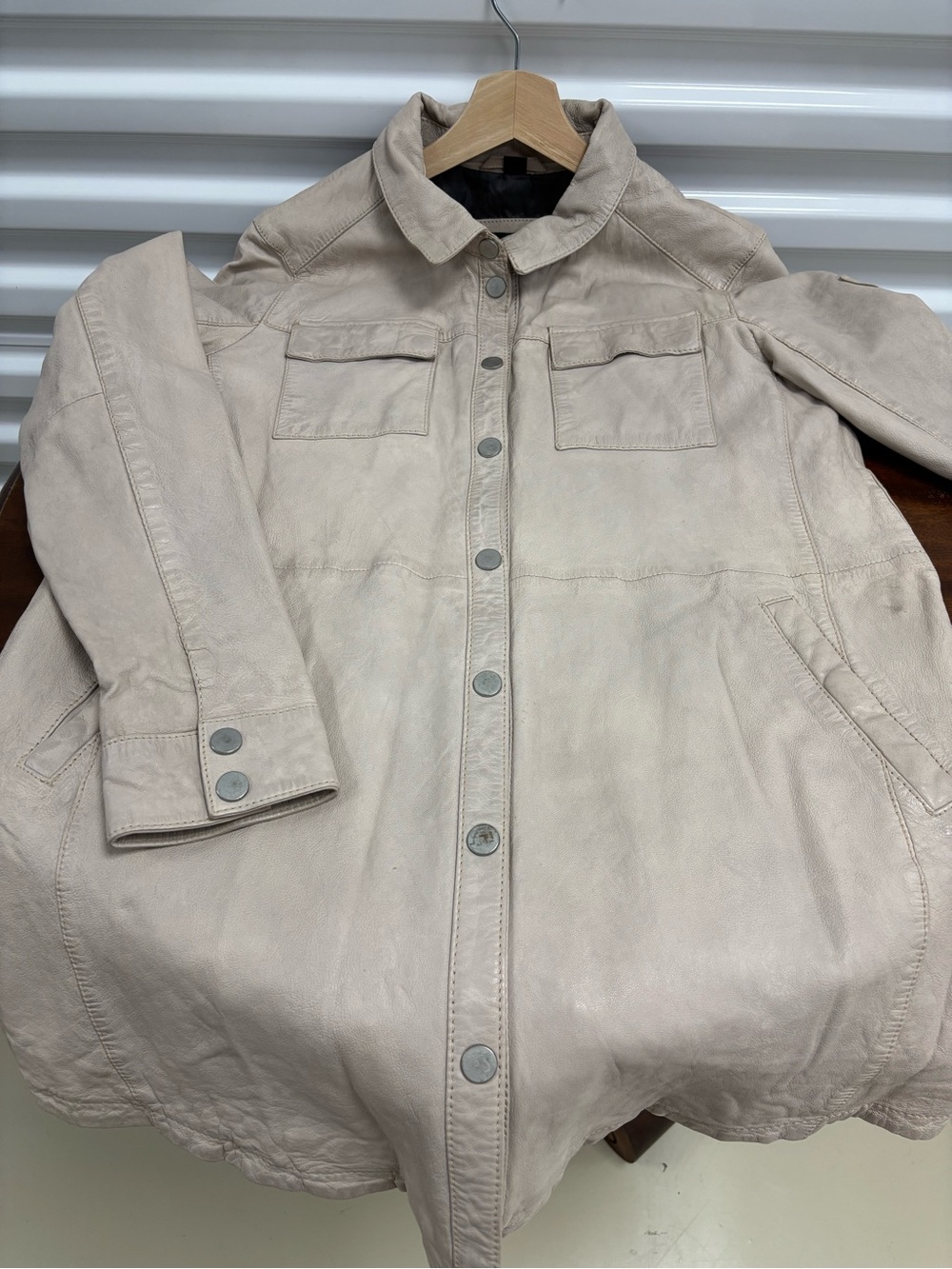 Soft Lambskin Button-Front Coat